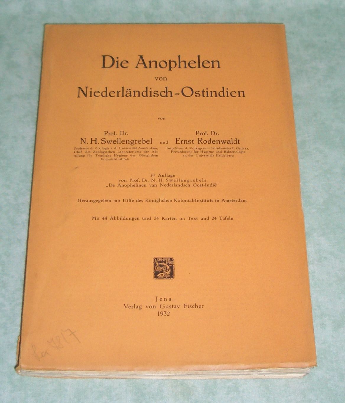 Swellengrebel, Anophelen