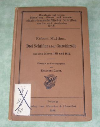 Malthus, Getreidezölle