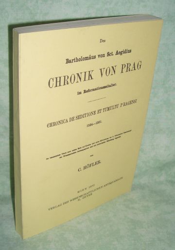 Höfler, Chronik Prag