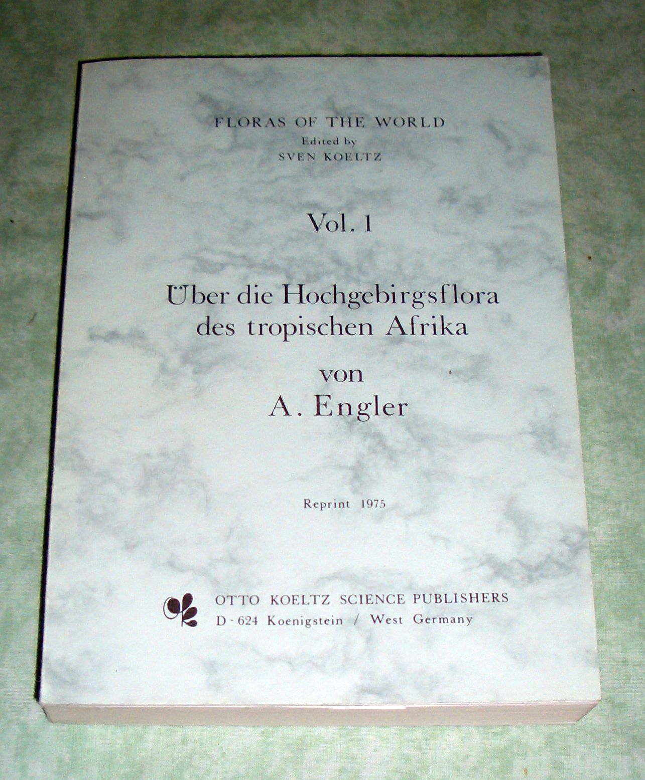 Engler, Hochgebirgsflora