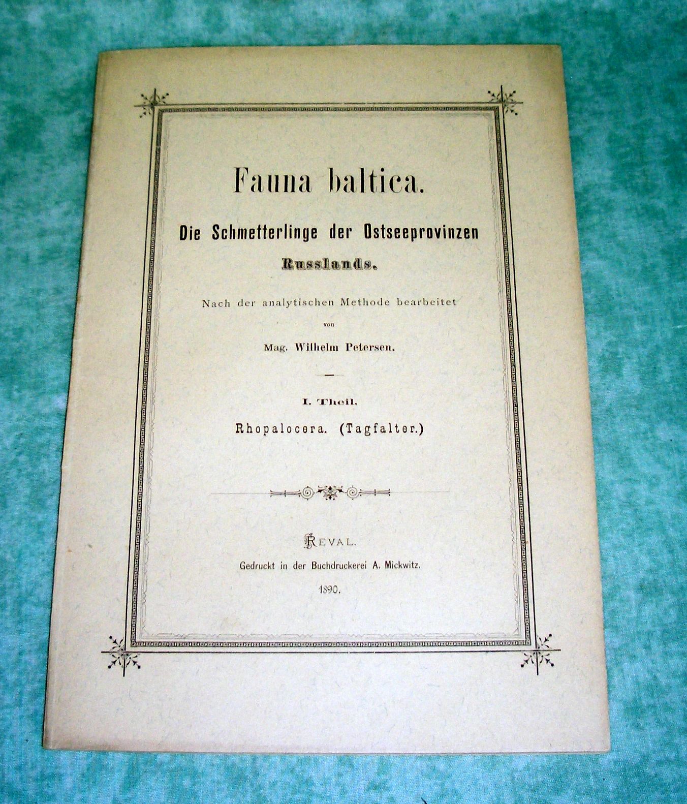 Schmetterlinge Ostseeprovinzen